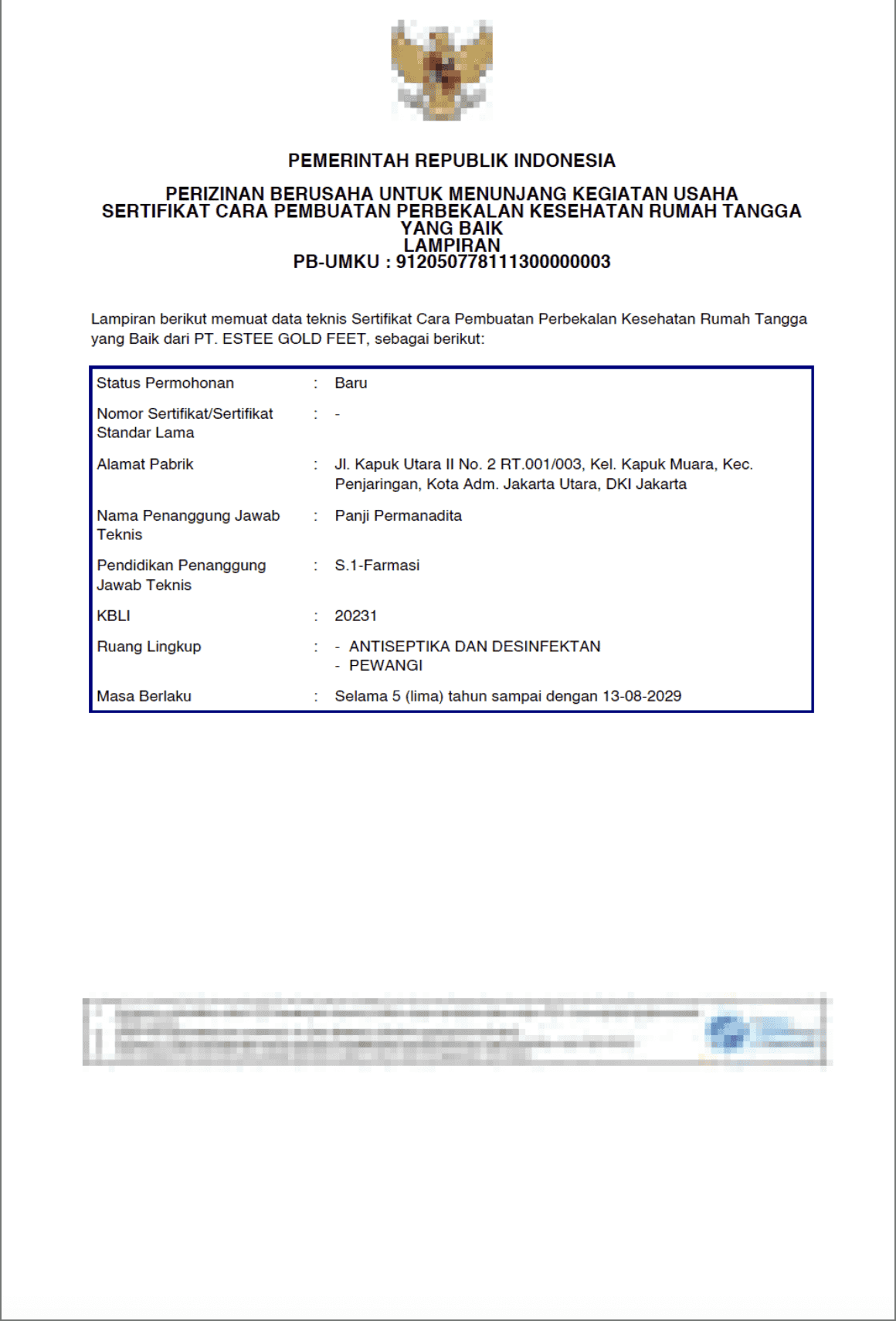 Good Manufacturing Practices for Household Health Products